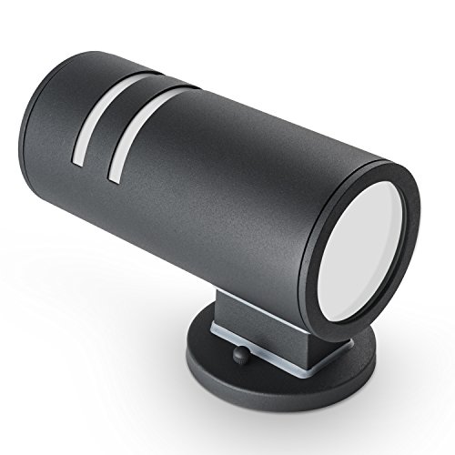 Outdoor Wall Sconce, Modern Porch Light Waterproof Cylinder Wall Light Fixture, UL Listed Painted Gray, Naturous - Thumbnail 4