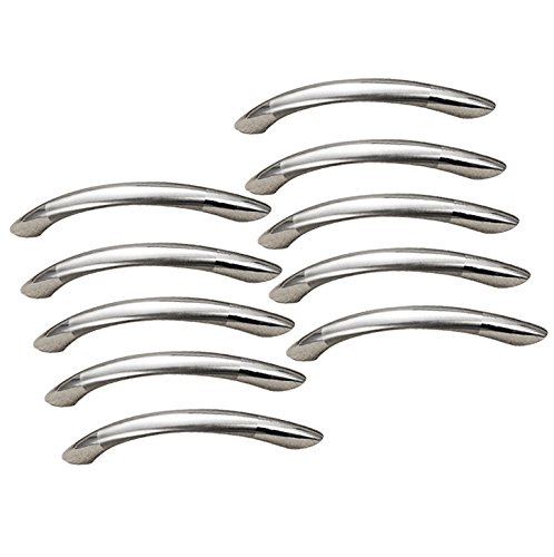 EBETA E 20 Silver Drawer Handles, Furniture Handles, Railing Handles, Arch Handles, Kitchen Handles, Cabinet Handles, Brushed Stainless Steel Bar Handles (Pack of 20, 96 mm)