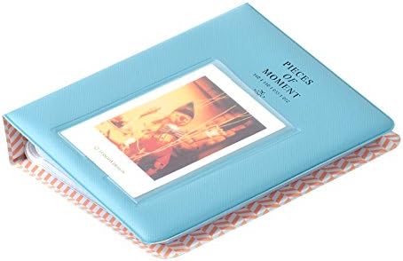 Mini Photo Album, LOUFIMIDON 64 Pockets Mini Book Album For Polaroid FujiFilm Instax (1, Blue)