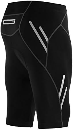 TRYSIL Men's Cycling Shorts Half Bicycle Pants Bike Tights 4D Coolmax Padded UPF 50+. (XXL)