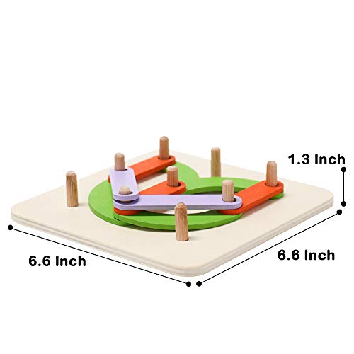 Fajiabao Wooden ABC Puzzle Montessori Toys Stem Learning Peg Board Letter Number Construction Shape Sorter Stacking Gift for Preschool Toddlers Kids