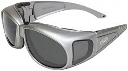 Global Vision Eyewear Outfit Gray MET SM A/F Safety Foam Padded Over Prescription Sunglass, Metallic Gray