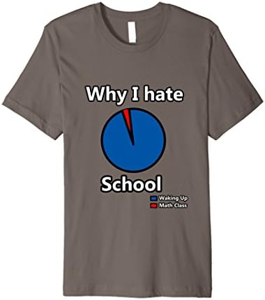 Men's Why I Hate School Funny Cool T-Shirt Tee 3XL Asphalt