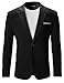 FLATSEVEN Mens Slim Fit Casual Premium Blazer Jacket (BJ102) Black, S