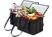NZ Home Insulated Cooler Bag and Food Warmer (Large, 2 pack) for Food Delivery & Grocery Shopping with Zippered Top, Black
