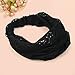 ReFaXi Elegant Women Black Bandanas Lace Headwrap Headband Girls' Hair Accessory Gift