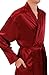 Alexander Del Rossa Men's Lightweight Satin Robe, Long, XL Burgundy (A0720BRGXL)