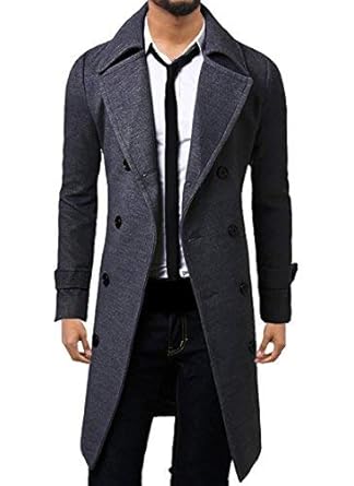 Amazon Elonglin コート メンズ ロング トレンチコート ヨーロピアン