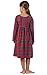 PajamaGram Stewart Plaid Flannel Nightgown, Red, Big Girls' 8