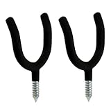 2pc Heavy-Duty Jumbo Tool Holder U-Hooks for Garden Tools, Shovels, Rakes