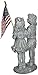 Design Toscano QM7512030 Patriotic Flag Children Statue,Antique Stone