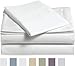 Amazon Brand – Pinzon 400 Thread Count Egyptian Cotton Sateen Hemstitch Sheet Set - Queen, Eggshell