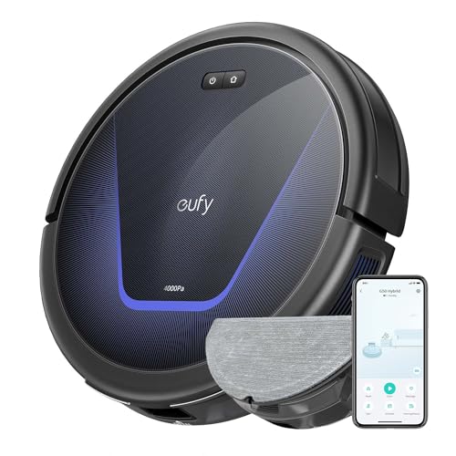 G50 Robot Aspirapolvere ibrido con Aspirazione 4.000 Pa, Navigazione Dinamica, Panno Mop per la Pulizia di Superfici Leggere, ideale per Peli di Animali Domestici, Pavimenti Duri e Tappeti