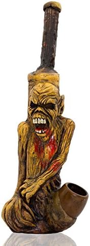 Handmade Tobacco Pipe Horror Movies 2 Hand Painted Art Collectible (Bloody DHOUL)