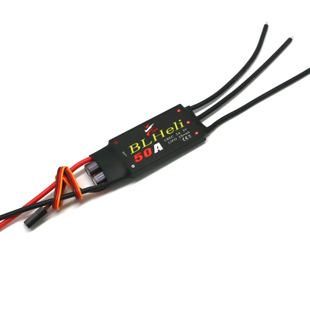 Brushless ESC 12A 20A 30A 40A 50A 60A 80A with UBEC for Quadcopter Aircraft Model Fixed Wing Multi-axis DIY FPV RC Drone (UK-HRLH250-50A) — image 1