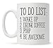 To Do List Wake Up Drink Coffee Poop Be Awesome Funny Quote Coffee Mug, Motivational Mug, Fun Mugs, Funny Gift (11oz)