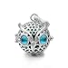 EUDORA Sterling Silver Owl Chime Spheres Baby Lucky Wish Jewelry Mexican Bola Chain Pendant Necklace
