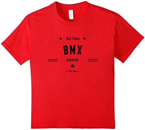 unisex-child Bad Tricks BMX Academy T-Shirt 12 Red