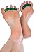 Happy Toes Gel Toe Separators and Straightener for Foot Pain & Bunion Relief, Hammer Toes and More - 1 Pair, Emerald