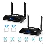 Wireless HDMI Transmitter and Receiver,PAKITE 5G Wireless HDMI Extender for TV Audio Video,1080P Full HD 3D AV Sender with IR Remote Control Support 492FT Transmission for Projector Monitor Home Use
