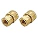 Twinkle Star Pressure Washer Brass Quick Coupler Fittings,1/4 Inch Quick Coupler Female NPT Socket,Set of 2,TWIS251