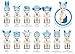 1pc Random Sonny Angel Mini Figure 11th Anniversary Series Sea Blue with Chair