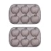 Mirenlife 6 Cavity Apple Shape Non Stick Silicone Pan for Cake, Cupcake, Chocolate, Pastry, Muffin, Bread, Big Ice Cube, Soap, and More, Set of 2