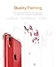 GVIEWIN Compatible with iPhone XR Cases, Clear Flower Design Soft & Flexible TPU Ultra-Thin Shockproof Transparent Bumper Protective Floral Cover, Case for iPhone XR 6.1 Inch 2018(Peach Blossom/Pink)