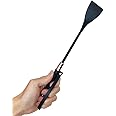 BLUECC Riding Crop for Horse, Horse Whip with PU Leather Equestrianism Horse Crop Double Slapper Horse Whip Black Crops for Horses