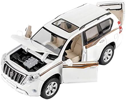 Chef Vehicle Playsets SUV Alloy Car Model Prado 1:32 Pull Back Car Collection Hobbies Furniture Decoration Children (Color : White )