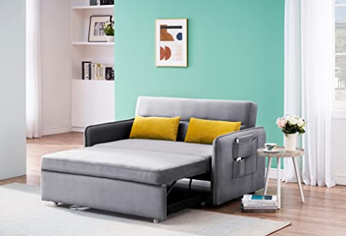 ERYE 3 in 1 Upholstered Futon Loveseat Convertible
