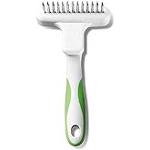 Andis 65735 Flexible Single Row Dog Brush - Removes Unwanted Shedding Hair with 360 Rotating or 13 Long Teeth - Promotes Healthy Skin &amp; Glowing Coat - Ideal for Small to Medium Dogs - White