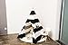 Small Boy Stripe Canvas Play Teepee Tent for Kids 100% Cotton by, Black/White