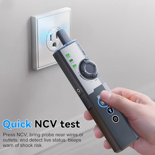 Professional RJ45 Network Cable Tester, Rechargeable Electric Ethernet Cable Locator, POE Test, NCV Test, Wire Crimping, Cable Length, Network Speed, 2.4" TFT Screen