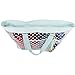 Eastsport Supreme Deluxe 100% Clear PVC Printed Large Tote with Free Large Wristlet, Icy Blue with Dots