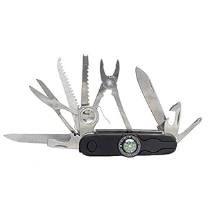 iGRiD Stainless Steel 24 Function Swiss Army Folding Knife Tool Kit