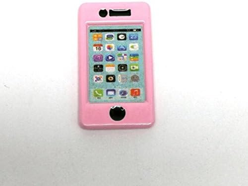 Whyyudan Dollhouse Accessories Mini Phone Miniature Decor Phone (Pink)