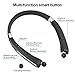 Bluetooth Headphones, TOCGAMT Wireless Retractable Foldable Neckband V4.1 (KKY-992) HD Stereo Sport Travel, Support iPhone,Samsung Galaxy Series, Android Other Bluetooth-Enabled Devices-B(Black)