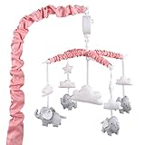 Coral Digital Musical Mobile with Elephants, Clouds & Stars by The Peanut Shell