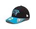 New Era NFL Carolina Panthers Super Bowl 50 The League Side Patch 9FORTY Adjustable Cap, Black/Teal, One Size