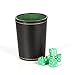 Magic Vosom Leather Dice Cup Set Felt Lining Mini Shaker Cup with 5 Dice