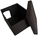 Mable Ruth Ottoman Pet House Hidden Litter Box Enclosure & Pet Bed Friendly - Enclosed Leather Litter Box Furniture for Cats & Dogs - Large (Dark Brown Expresso)