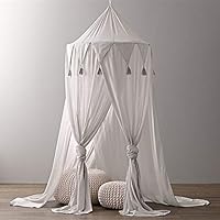 Borje Bed Canopy Mosquito Net Round Dome Reading Nook Kids Play Tent Room Decoration for Baby Toddler