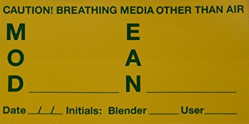 Performance Divers Nitrox Content Sticker 4 inches by 2 inches