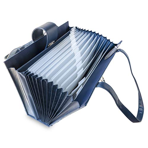 Texture Faux Leather File Organizer Tote Dark Blue (Teal) Pricepulse