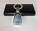 AUDI Key chain Teardrop Key Ring Stainless Steel Metal Chrome Finish Engraved