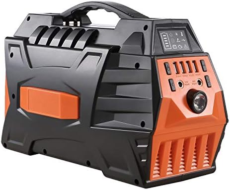 Moow Portable Power Generator, 296Wh UPS Lithium Ion Power Station 500W Pure Sine Wave Inverter Generator with Dual 110V AC Outlets 4 USB Ports DC Ports LED Lights for Camping Travel CPAP Emergency