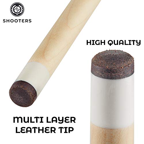 HomeSeason 58 Inch Pool Cue Stick Canadian Maple Wood 13mm