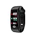 Eway Fitness Tracker, Smart Band with Heart Rate and Blood Pressure Monitor, Activity Tracker,IP67 Waterproof, Pedometer, Sleep Monitor, OLED, Bluetooth 4.0, Compatible with Android and IOS (black 1)