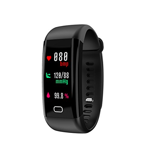 Fitness-Tracker-Smart-Watch-With-Color-Screen-Heart-Rate-and-Blood-Pressure-Monitor-Activity-TrackerIP67-Waterproof-Pedometer-Sleep-Monitor-OLED-Bluetooth-40-Compatible-with-Android-and-IOS